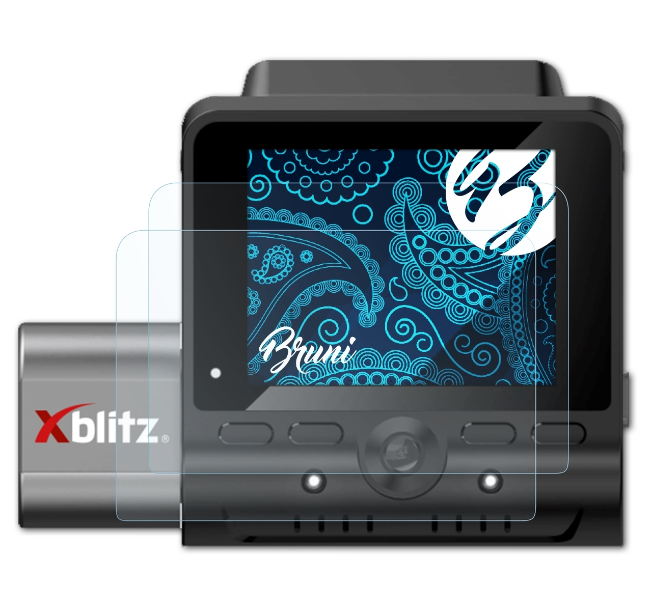 Xblitz 2 GPS) 2x BRUNI Dual Basics-Clear Schutzfolie(für