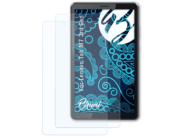 BRUNI Gen)) Schutzfolie(für Lenovo Tab Basics-Clear 2x (3rd M7