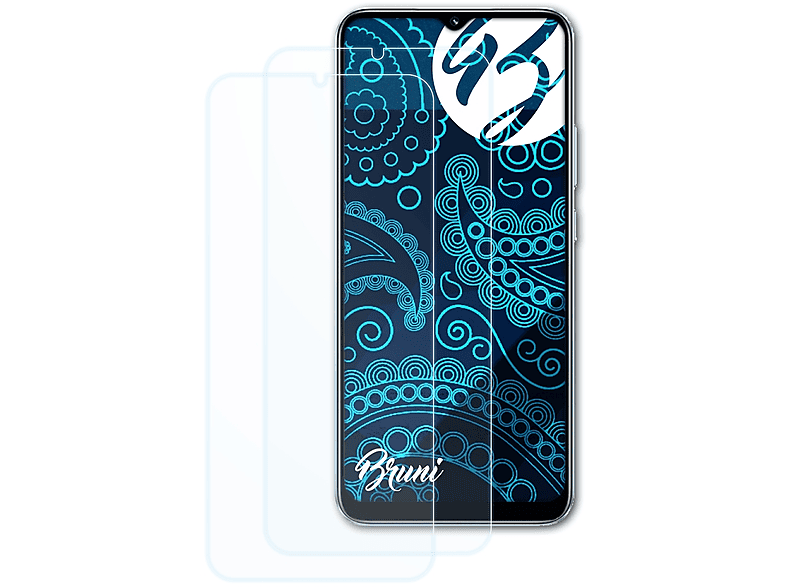 BRUNI 2x glasklare Displayschutz(für Realme C30)