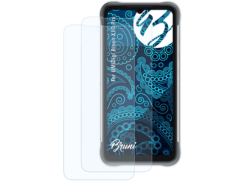 BRUNI 2x Basics-Clear Schutzfolie(für UMiDigi Bison X10 Pro)