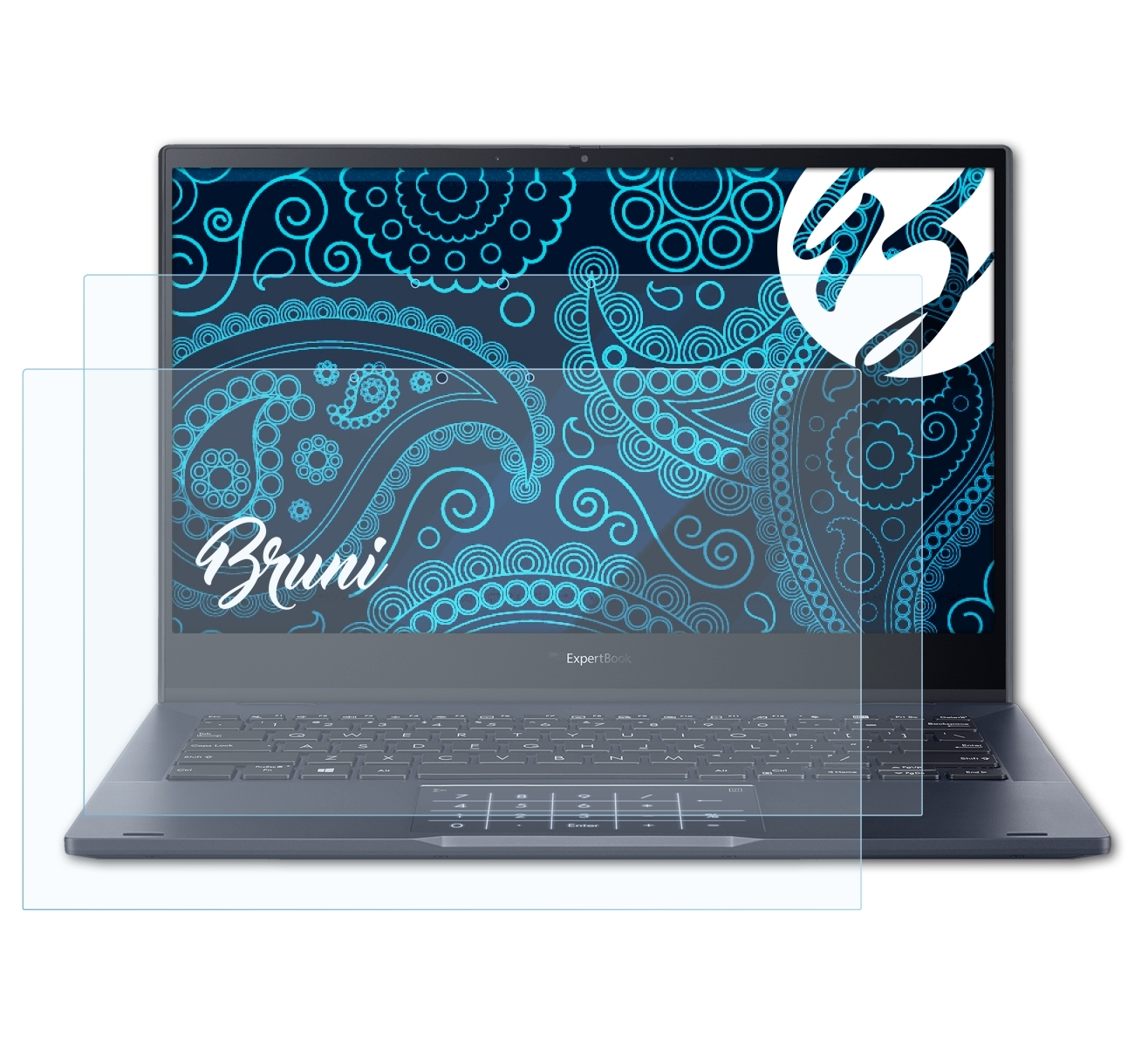 BRUNI 2x ExpertBook Schutzfolie(für Asus Flip) B5 Basics-Clear
