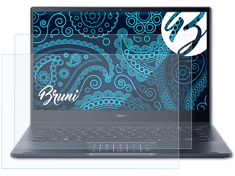 BRUNI Asus ExpertBook Basics-Clear 2x Schutzfolie(für B5 Flip)
