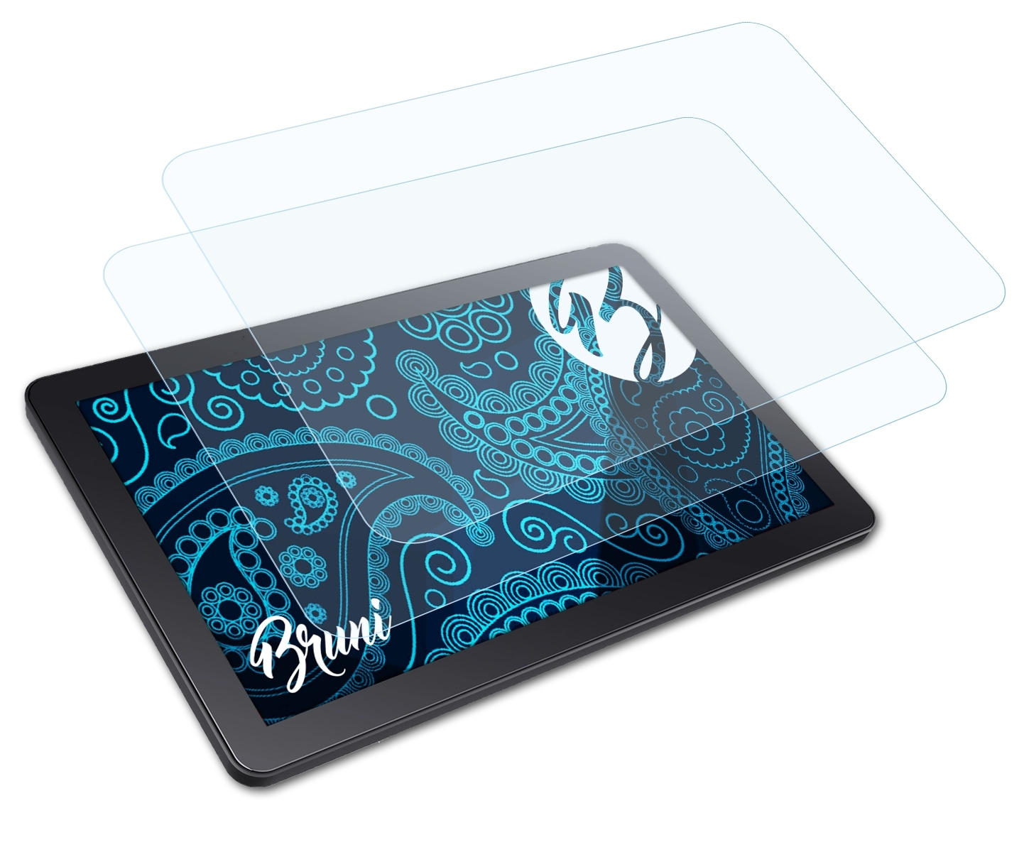 BRUNI Basics-Clear 2x Tablet 10.1) Outform iDisplay Schutzfolie(für