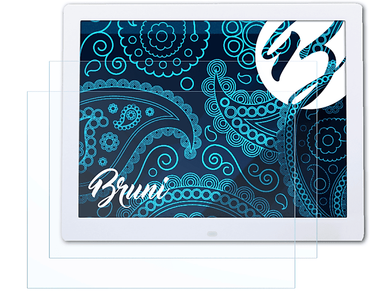 BRUNI 2x Basics-Clear Schutzfolie(für Andoer Digitaler Bilderrahmen 15 Zoll (1024x768))