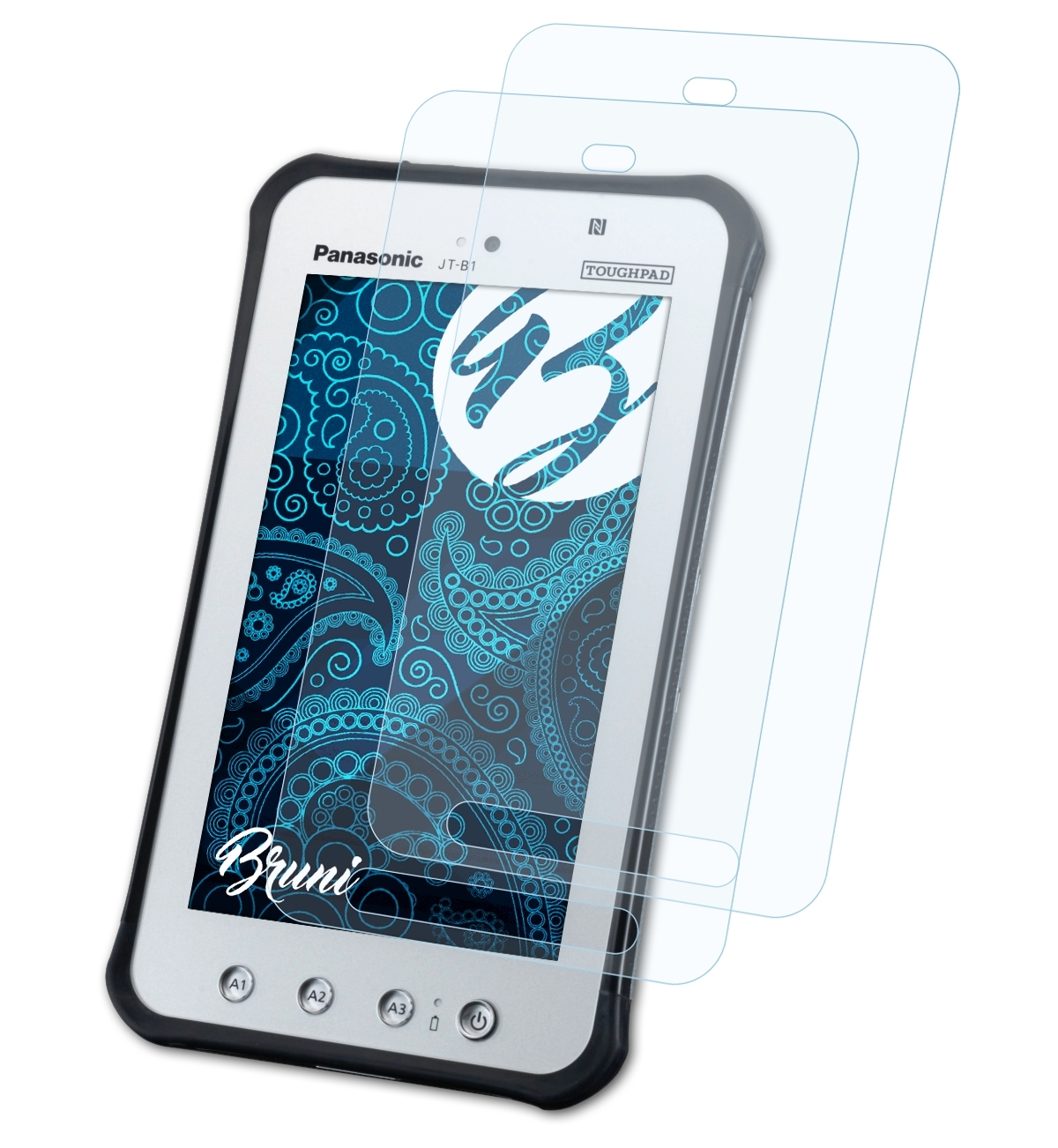 BRUNI 2x Basics-Clear Schutzfolie(für JT-B1) ToughPad Panasonic