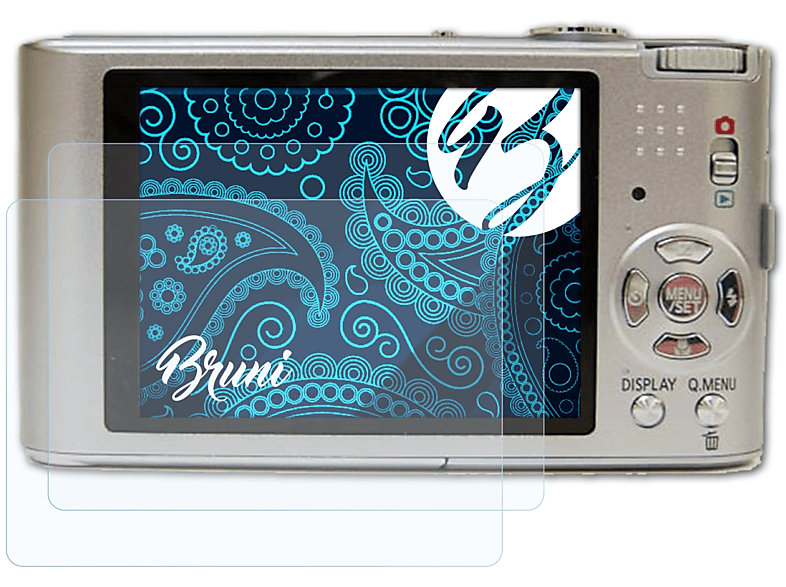 BRUNI 2x Basics-Clear Schutzfolie(für Panasonic Lumix DMC-FX60)