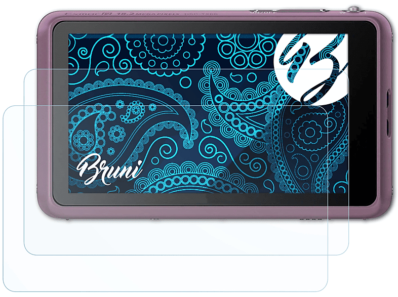 BRUNI 2x Basics-Clear Schutzfolie(für Sony DSC-TX66)