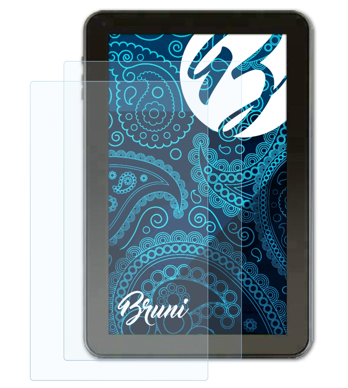 BRUNI 2x Basics-Clear Tablet (TBQC1063B)) Zeki Schutzfolie(für 10