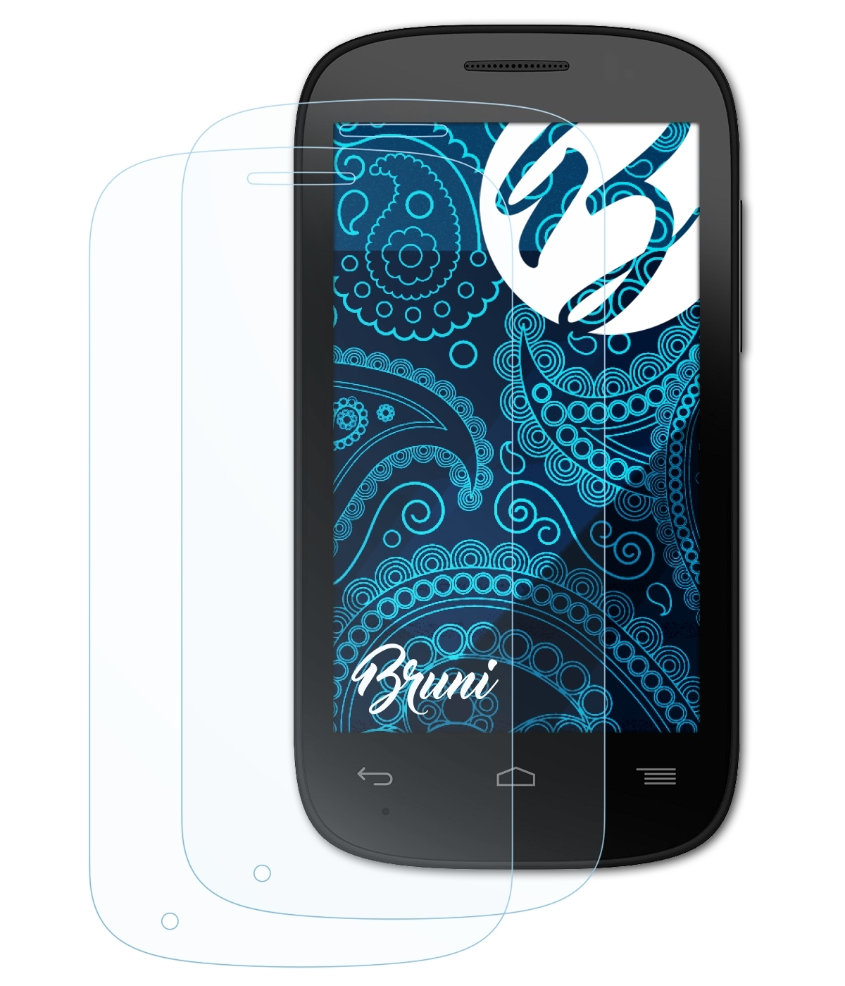BRUNI 2x Basics-Clear Touch Schutzfolie(für Alcatel C2) Pop One