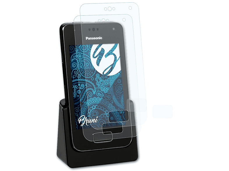 BRUNI 2x Basics-Clear Panasonic Schutzfolie(für KX-PRX150)
