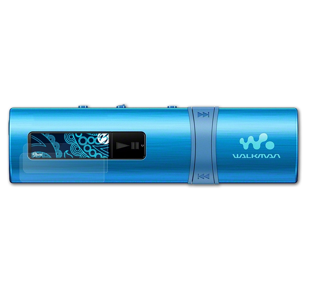 BRUNI 2x Sony Basics-Clear NWZ-B183) Schutzfolie(für Walkman