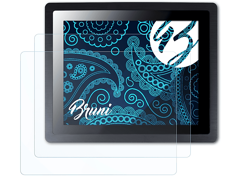 BRUNI 2x glasklare Displayschutz(für Pokini Panel-PC 8 Inch)