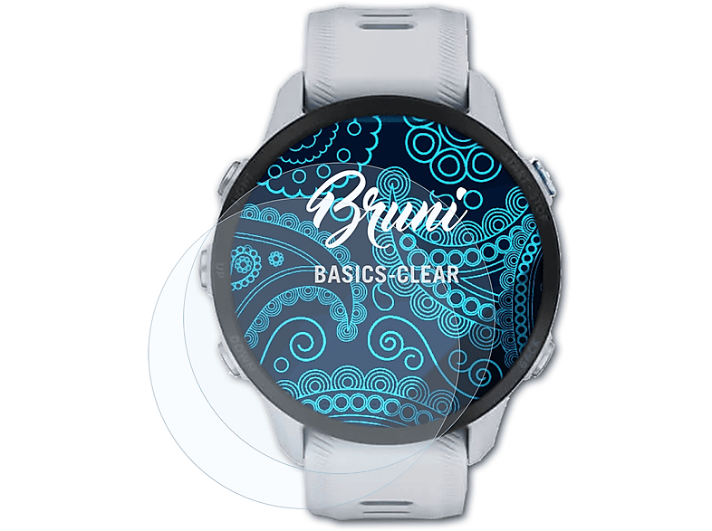 BRUNI 2x glasklare Displayschutz(für Garmin Forerunner 955) | Smartwatch Schutzfolien & Gläser