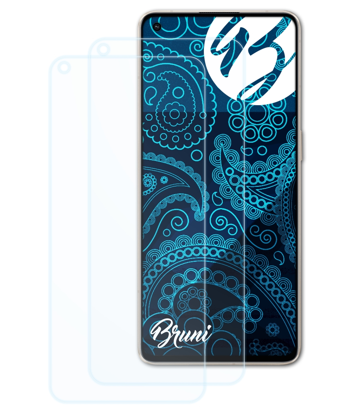 BRUNI 2x glasklare Displayschutz(für Oppo 5G) Pro Reno8