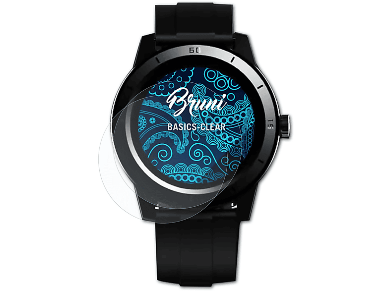 BRUNI 2x glasklare Displayschutz(für Hama Fit Watch 6900) | Smartwatch Schutzfolien & Gläser