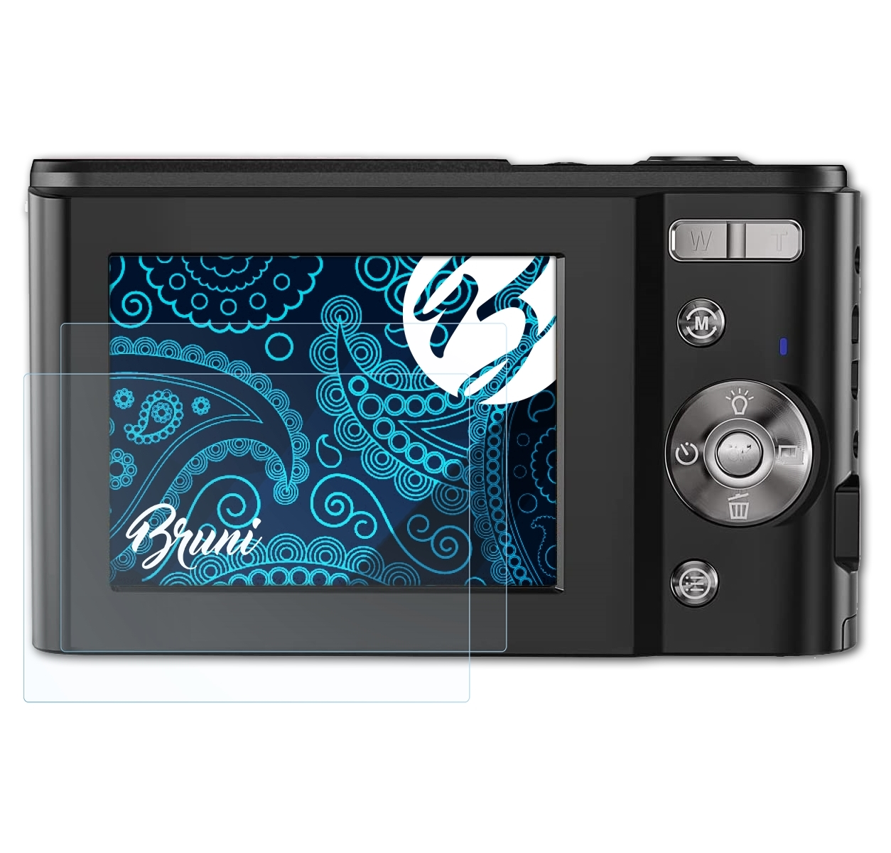 BRUNI Digitalkamera Sevenat 2x glasklare FHD) Displayschutz(für 1080P