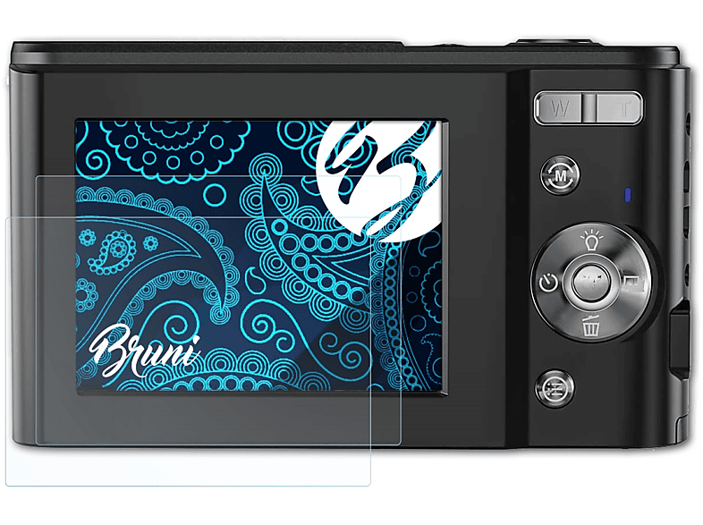 BRUNI 2x glasklare Displayschutz(für Sevenat Digitalkamera 1080P FHD)