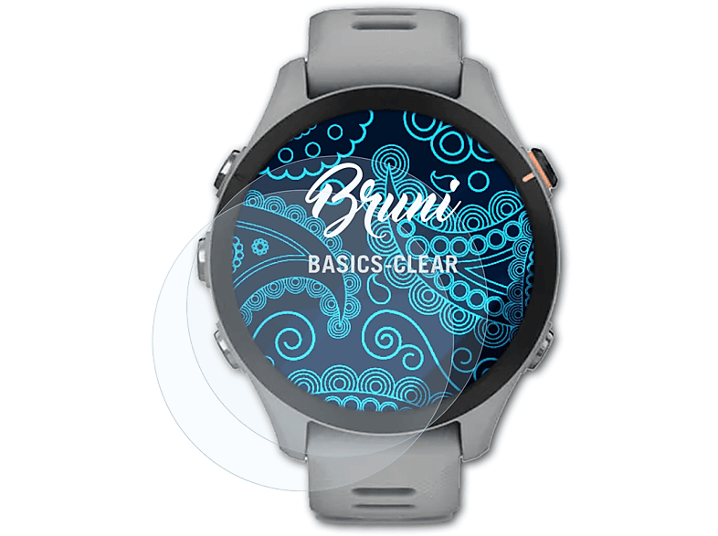BRUNI 2x glasklare Displayschutz(für Garmin Forerunner 255S)