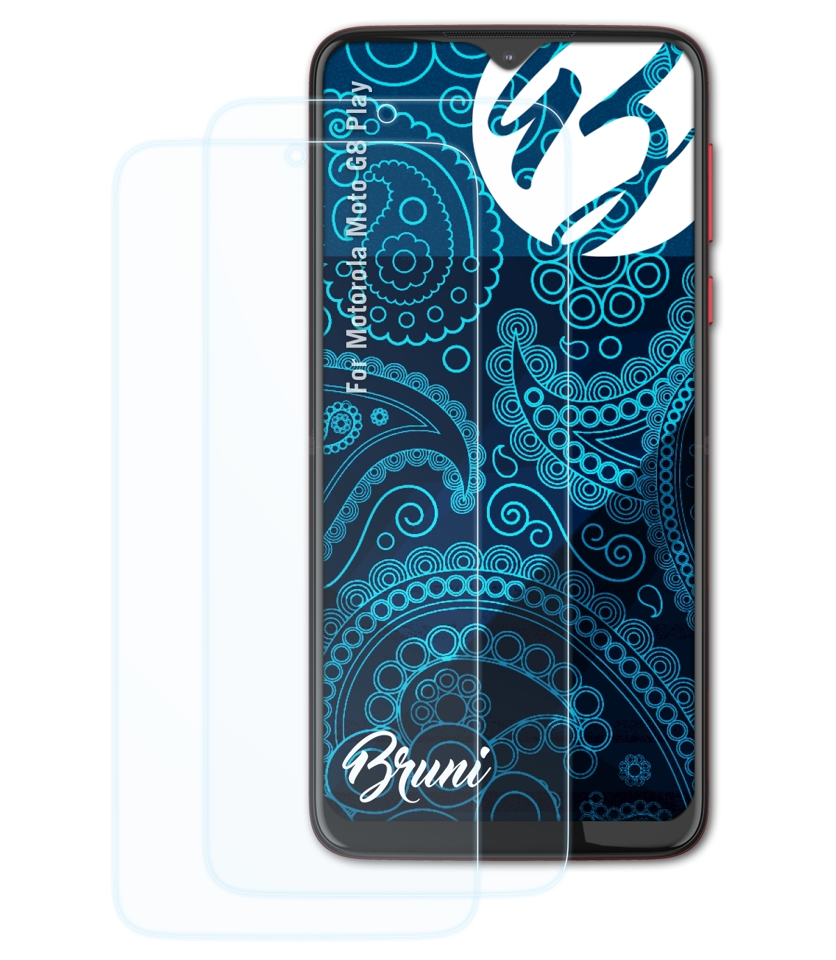 BRUNI Moto 2x Basics-Clear Play) Motorola Schutzfolie(für G8