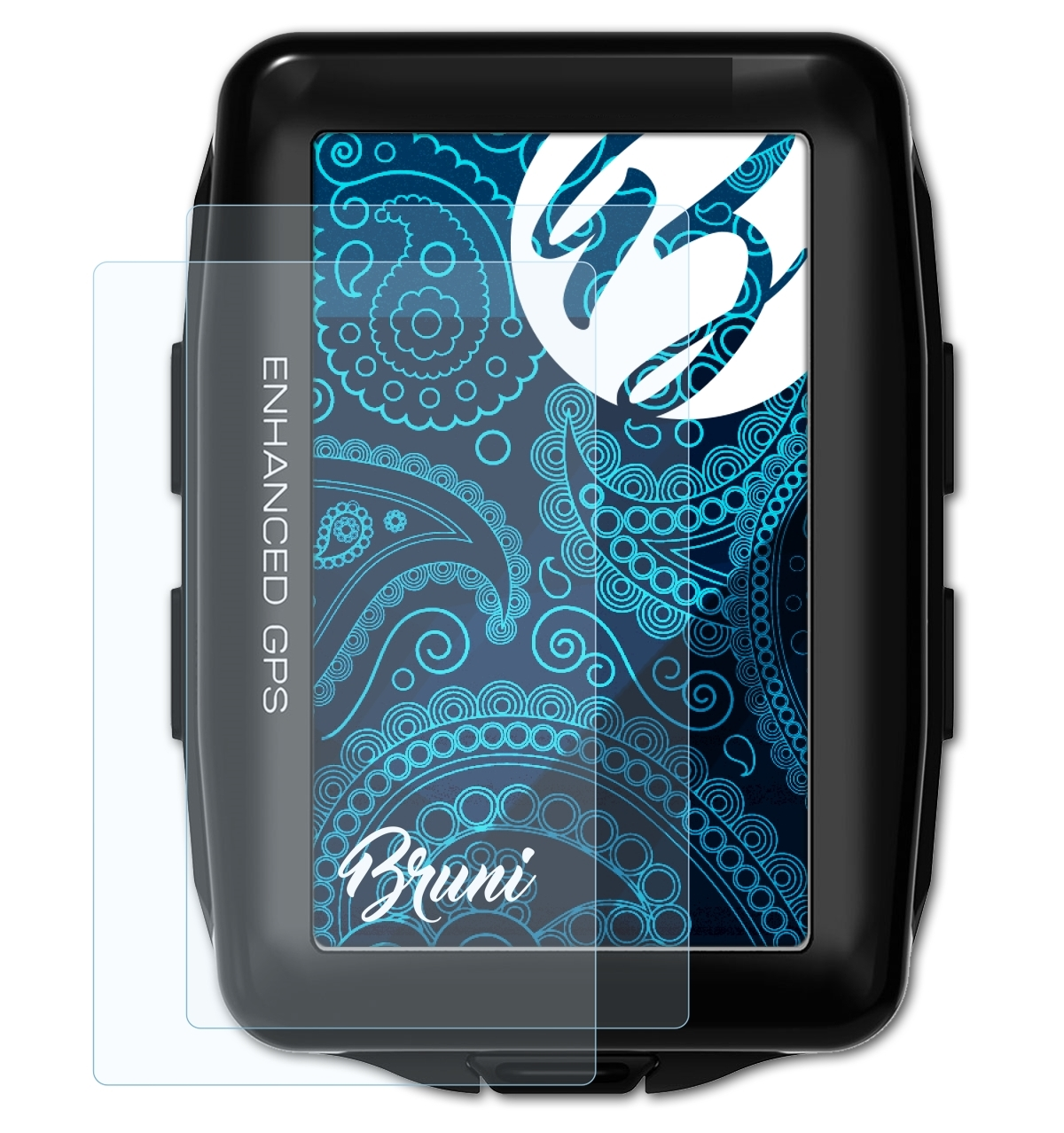 BRUNI 2x Mega Basics-Clear GPS) Lezyne Schutzfolie(für XL