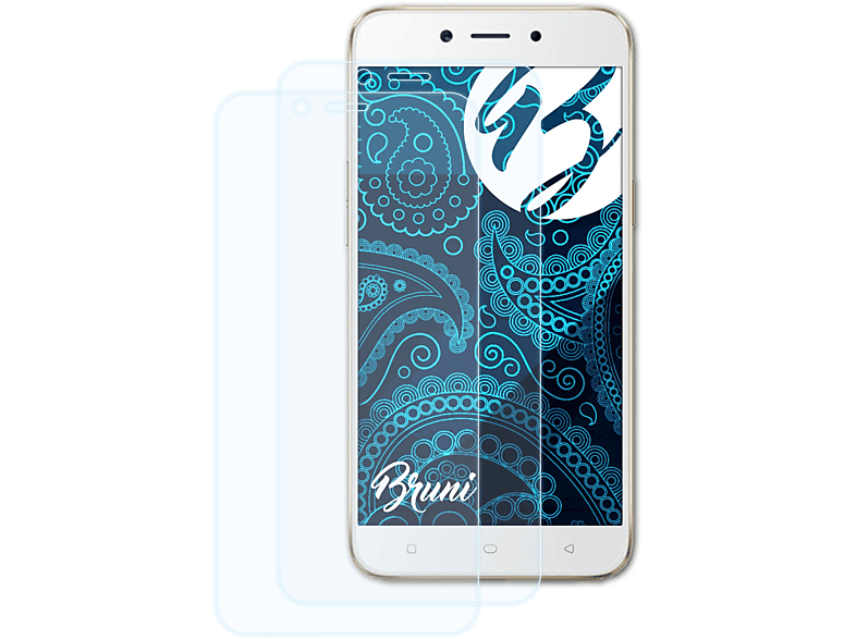 BRUNI 2x Basics-Clear Schutzfolie(für Oppo A71)