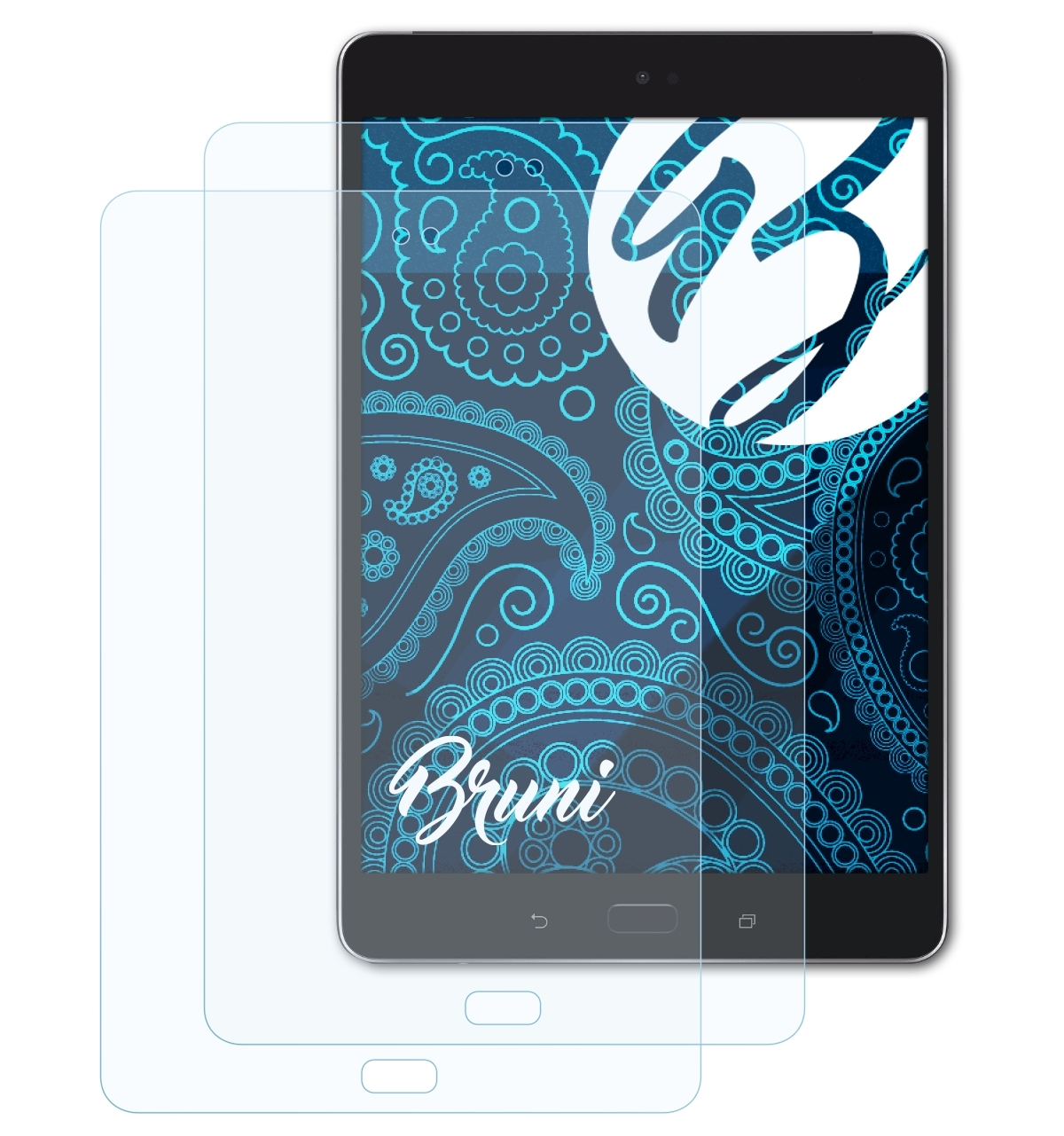 BRUNI 2x Z8s Basics-Clear Schutzfolie(für Asus (ZT582KL)) ZenPad