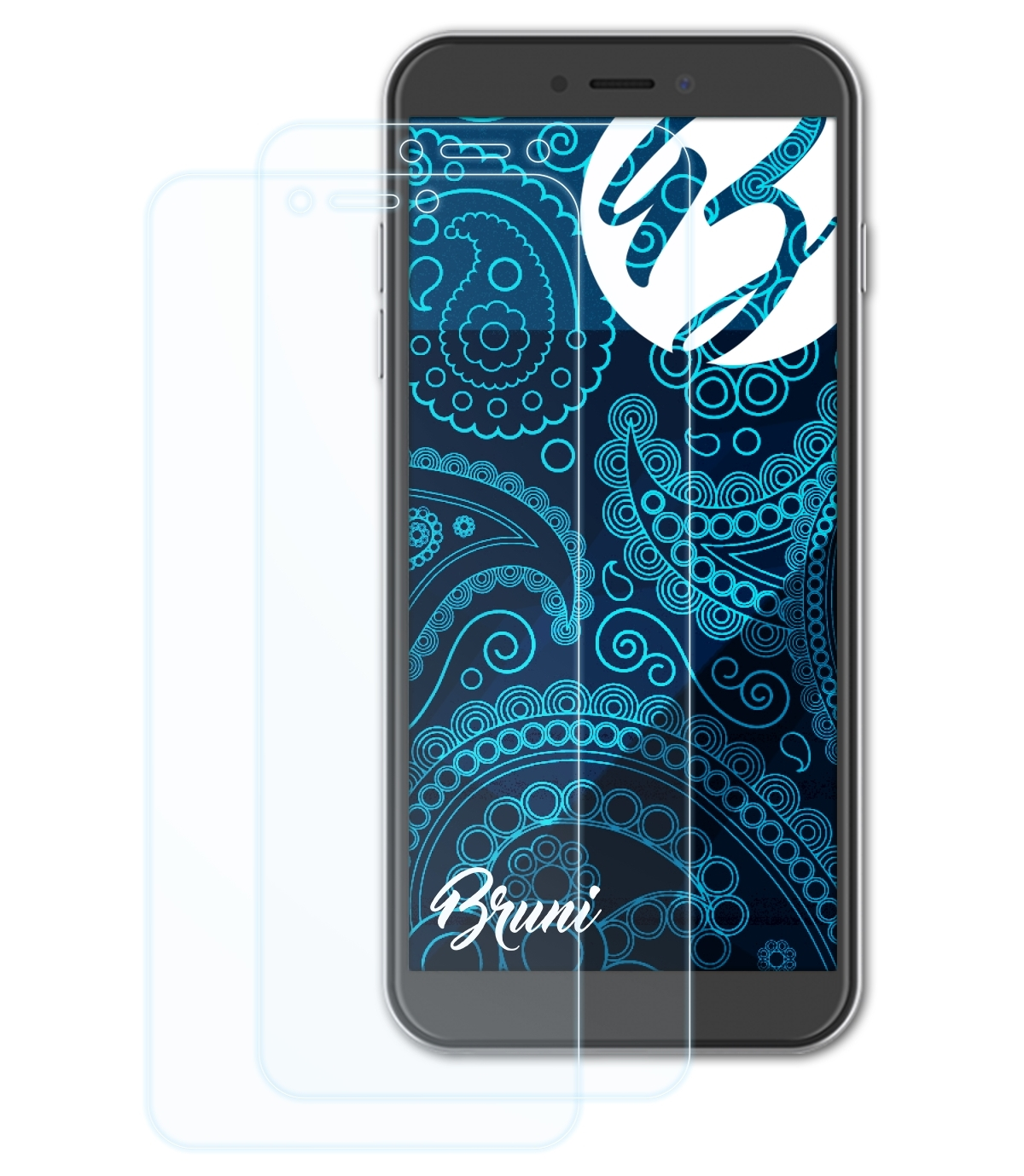 BRUNI 2x Basics-Clear Schutzfolie(für General-Mobile Go) 8 GM