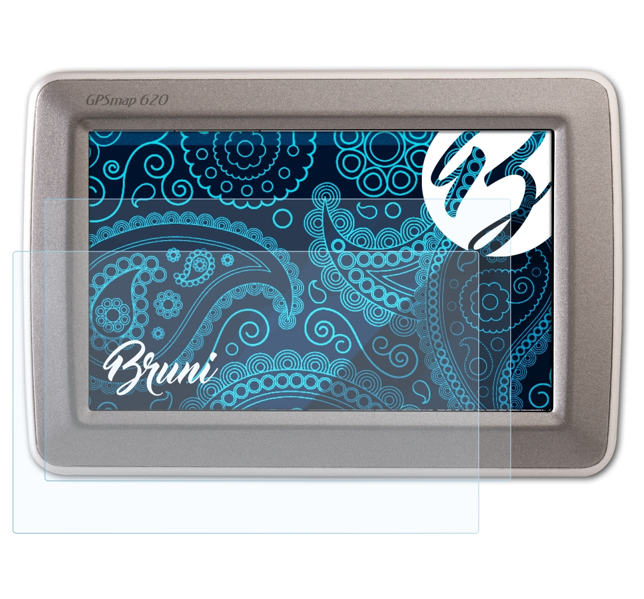 BRUNI 2x Basics-Clear Schutzfolie(für Garmin GPSMap 620)