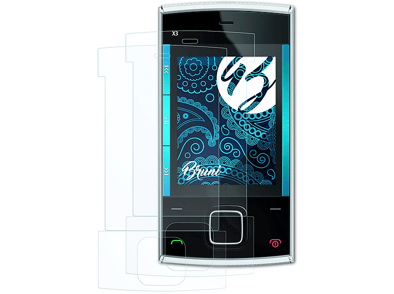 BRUNI 2x Basics-Clear Schutzfolie(für Nokia X3)