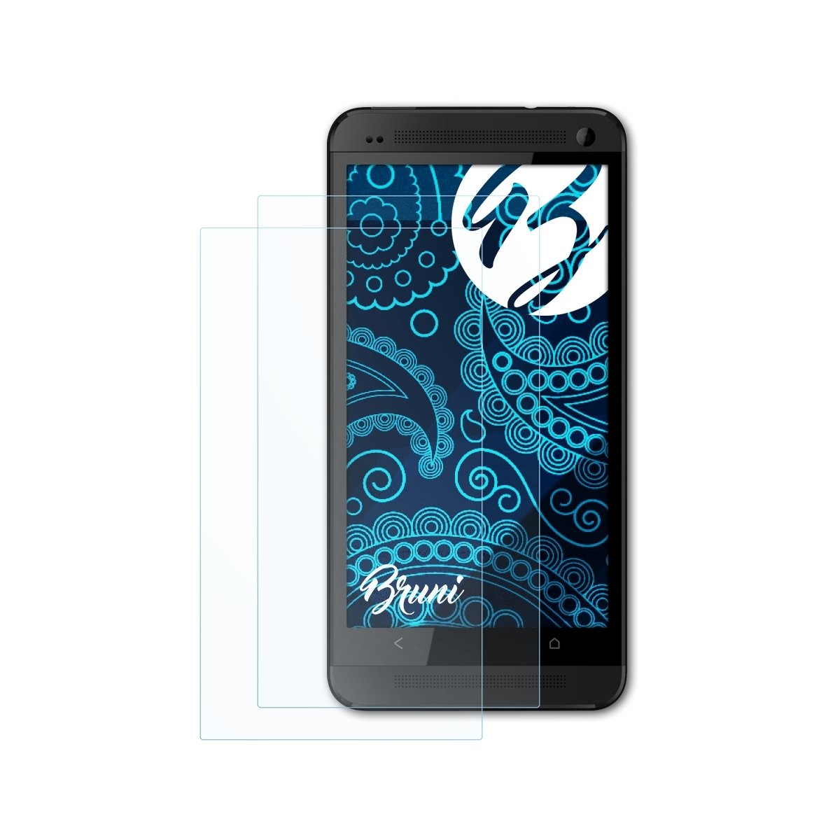 HTC One) BRUNI 2x Basics-Clear Schutzfolie(für