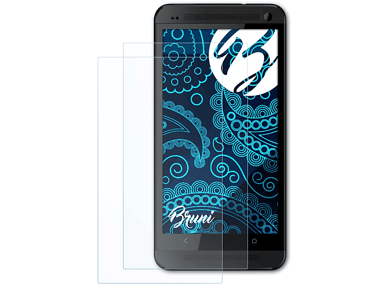 BRUNI 2x Basics-Clear Schutzfolie(für HTC One)