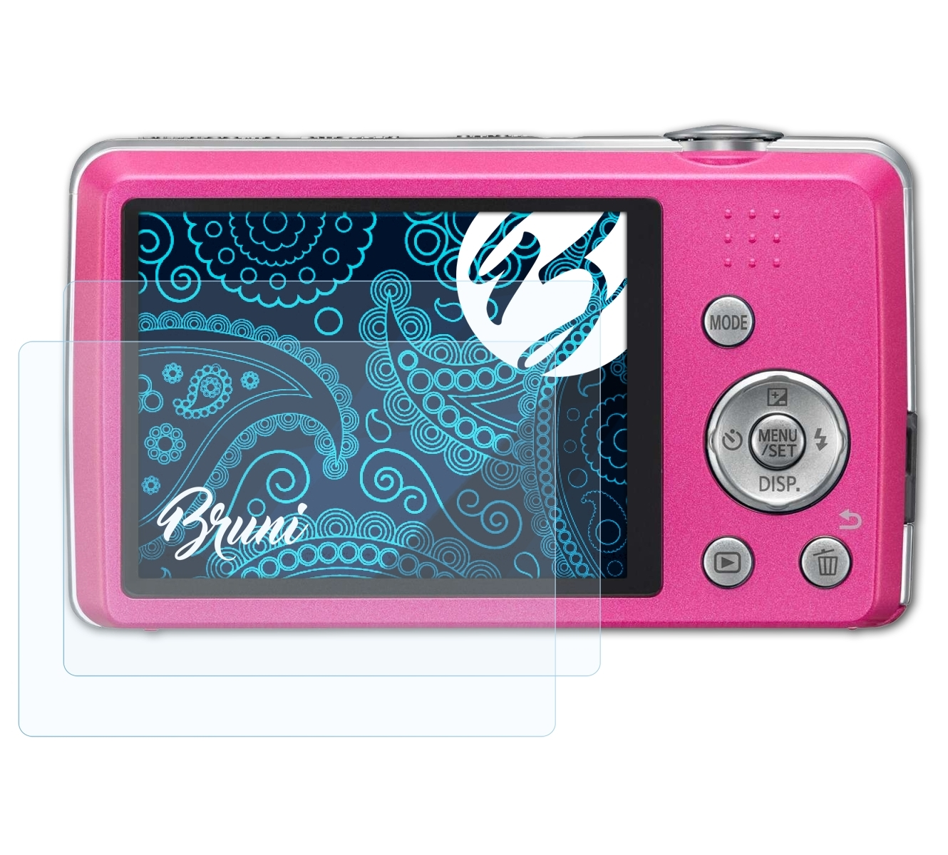 BRUNI 2x Basics-Clear Schutzfolie(für Panasonic Lumix DMC-FS40)