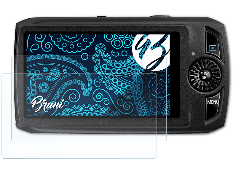 BRUNI 2x Basics-Clear Schutzfolie(für Canon Digital IXUS 300 HS) | Kamera Schutzfolie