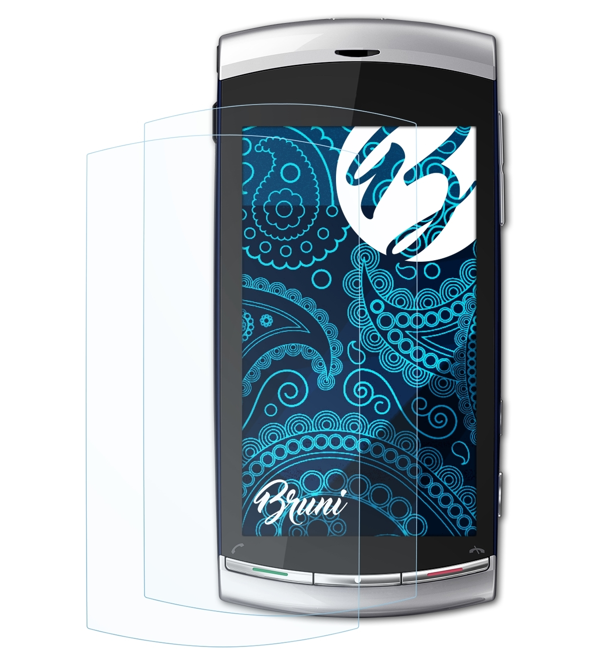 BRUNI 2x Basics-Clear Schutzfolie(für Sony-Ericsson Vivaz)