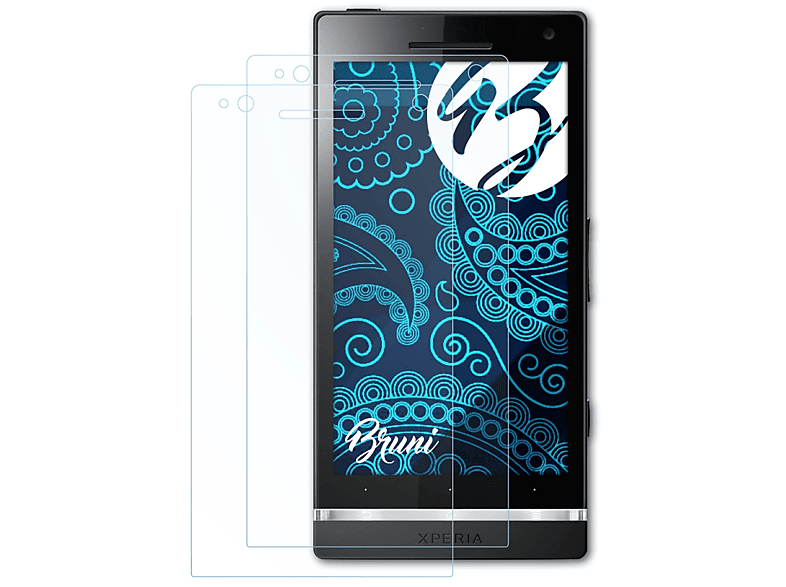 BRUNI 2x Basics-Clear Schutzfolie(für Sony S) Xperia