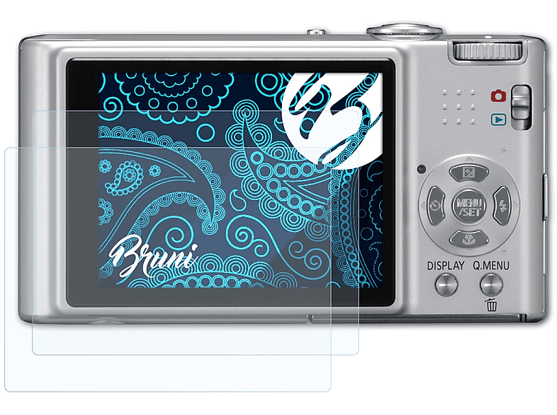 BRUNI 2x Basics-Clear Schutzfolie(für Lumix Panasonic DMC-FX37)