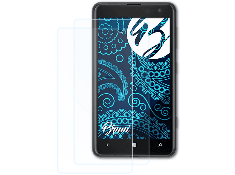 BRUNI 2x Basics-Clear Schutzfolie(für Nokia 625) Lumia