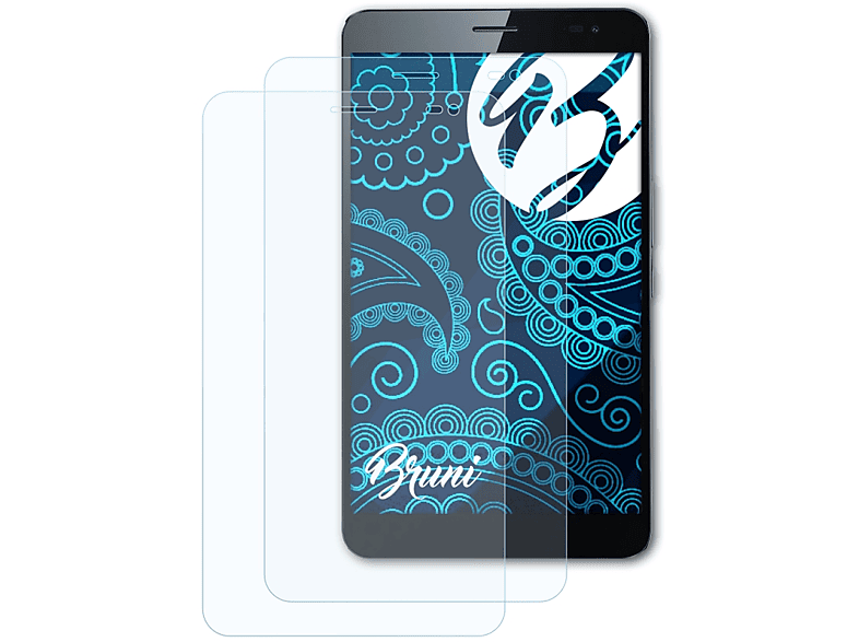 BRUNI 2x Basics-Clear Schutzfolie(für Huawei MediaPad X1)
