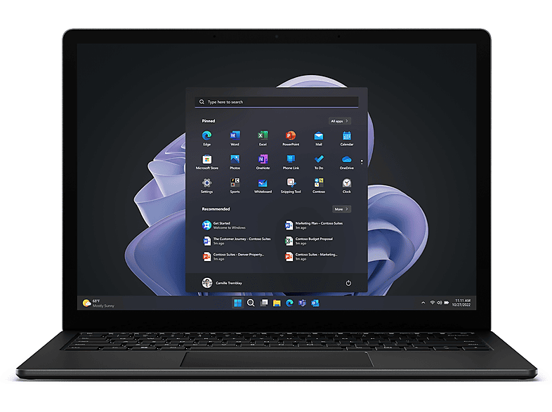 MICROSOFT Surface Laptop5 256GB (13"/i7/16GB) Black W11P, Notebook mit