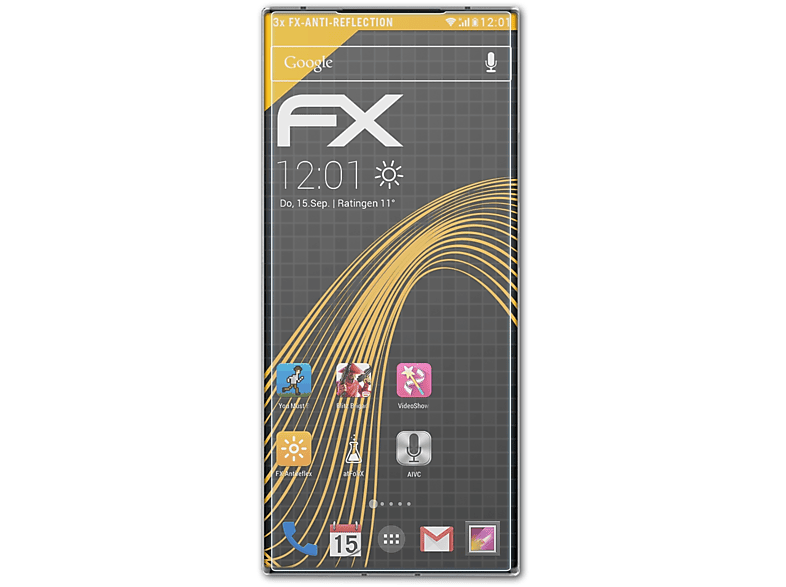 3x Ultra) FX-Antireflex ZTE Axon ATFOLIX Displayschutz(für 40