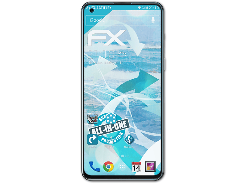 Displayschutz(für 5G) OnePlus FX-ActiFleX 2T Nord 3x ATFOLIX
