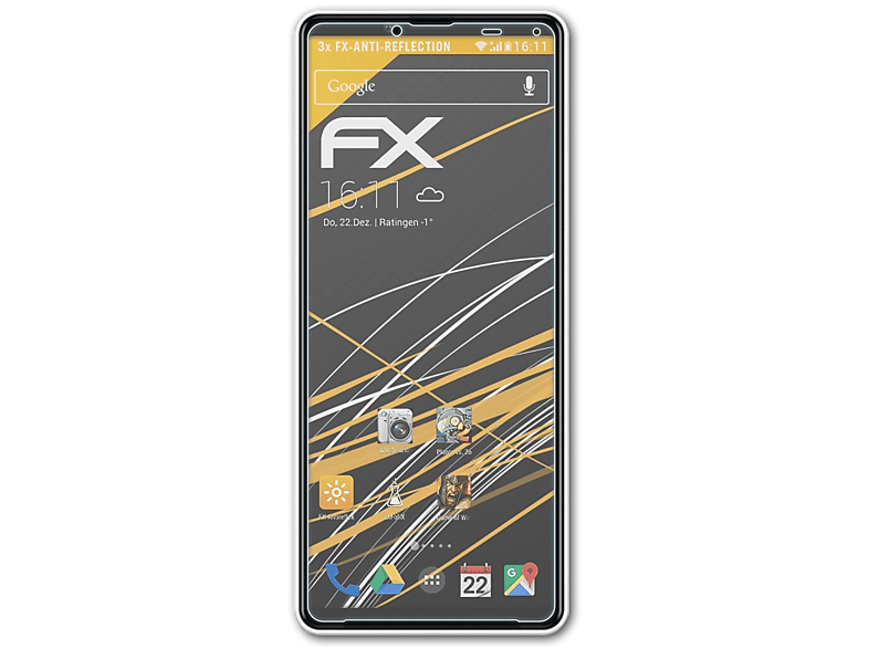 ATFOLIX 3x FX-Antireflex Displayschutz(für Sony Xperia 10 IV)