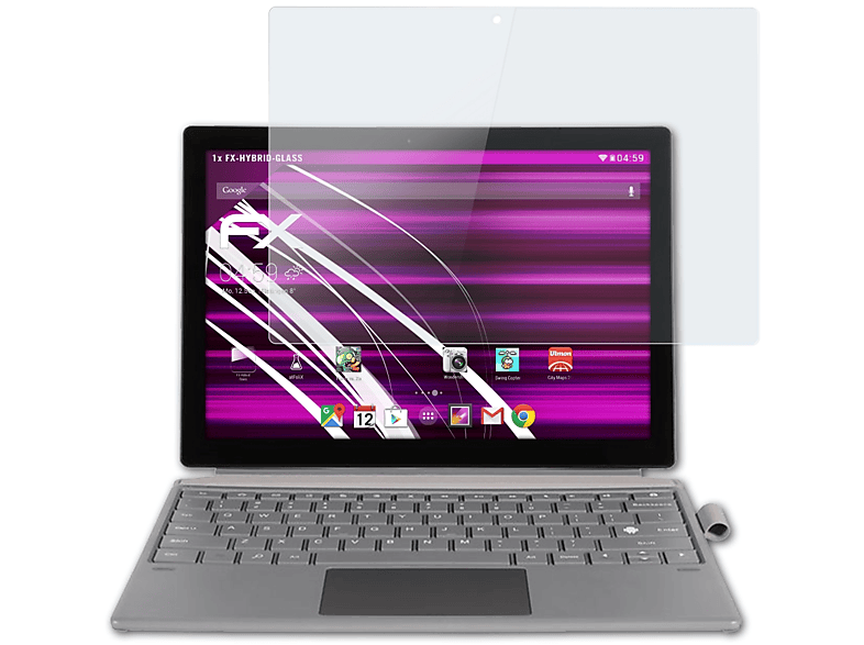 AtFoliX Lámina Protectora De Plástico Cristal Compatible Con Wortmann Terra Mobile 1517 Película Vidrio, 9H Hybrid-Glass FX Protector Pantalla Vidrio Templado De Plástico