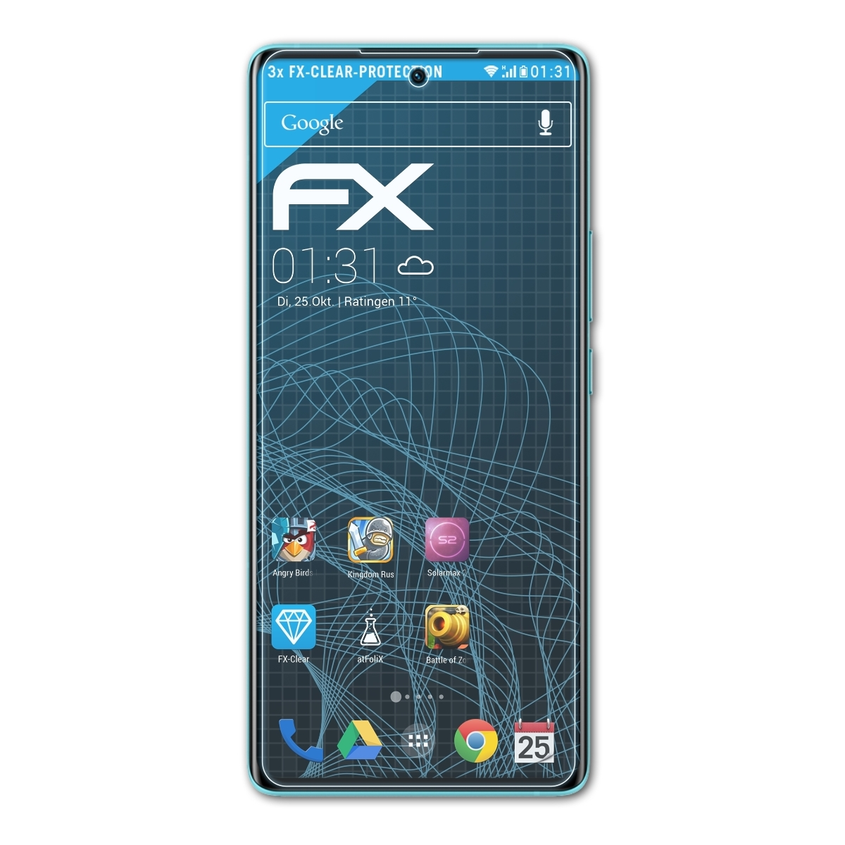 ATFOLIX 3x FX-Clear Displayschutz(für Vivo X80)