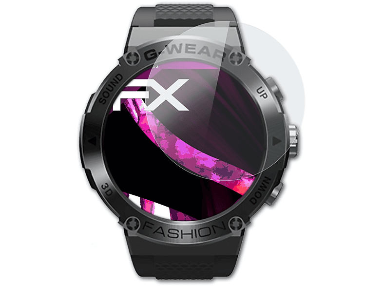 ATFOLIX FX-Hybrid-Glass Schutzglas(für BlitzWolf BW-AT3C) | Smartwatch Schutzfolien & Gläser