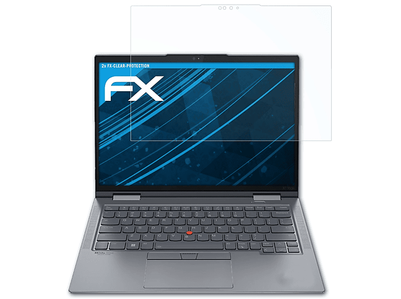 ATFOLIX 2x FX-Clear Displayschutz(für Lenovo ThinkPad X1 Yoga (7th Gen. 2022))