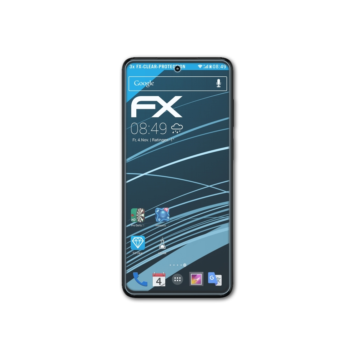 ATFOLIX 3x FX-Clear Displayschutz(für Moto G82) Motorola