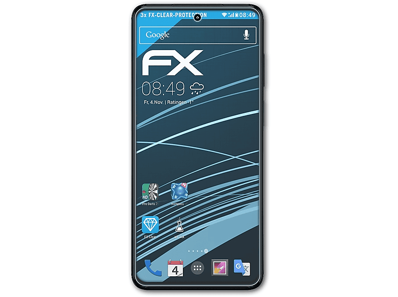 ATFOLIX 3x FX-Clear Displayschutz(für Motorola Moto G82)