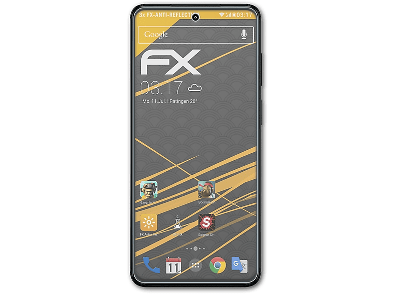 G82) ATFOLIX FX-Antireflex Displayschutz(für Motorola 3x Moto