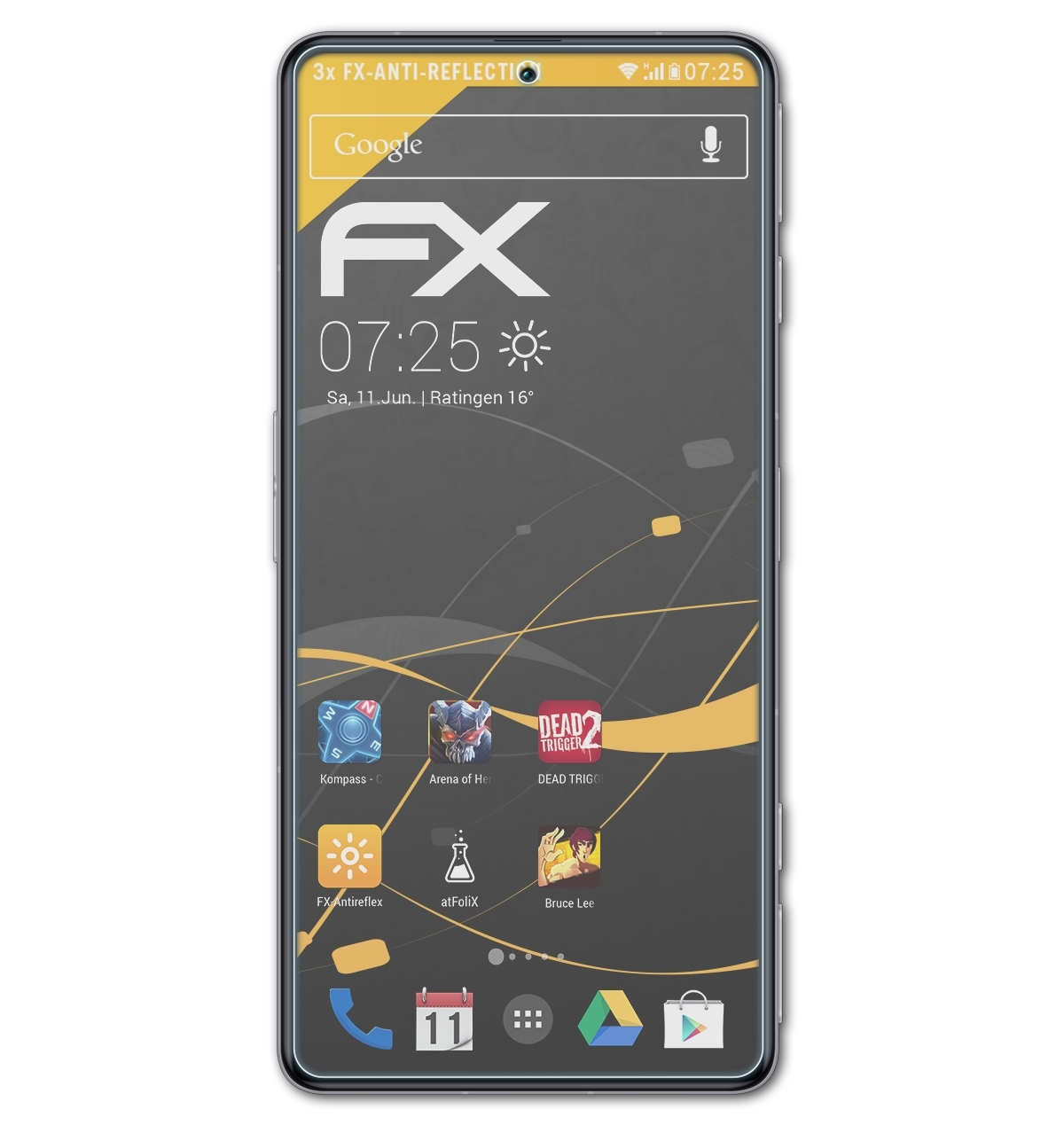 ATFOLIX GT) Displayschutz(für Poco Xiaomi FX-Antireflex F4 3x